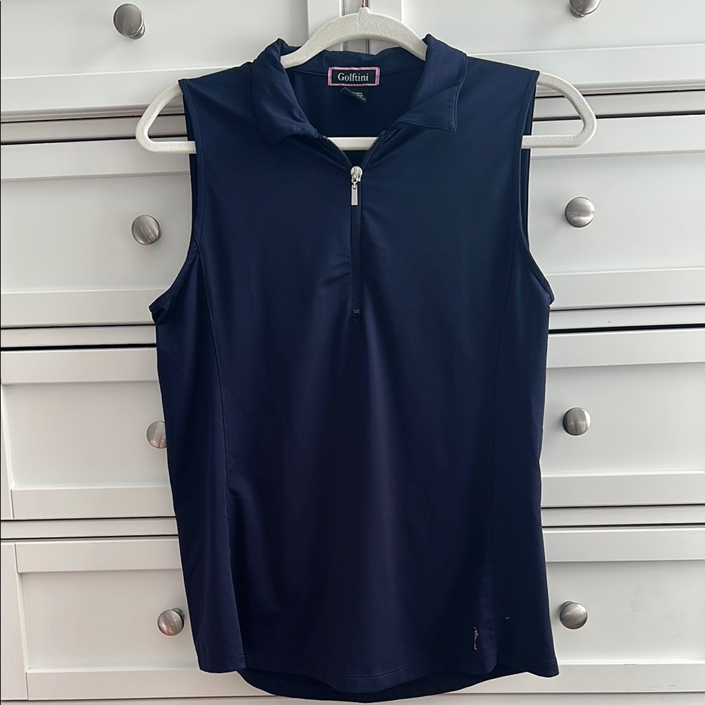 Women's Navy Sleeveless Top